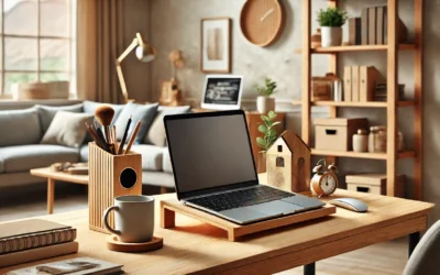 wooden laptop stand for desk